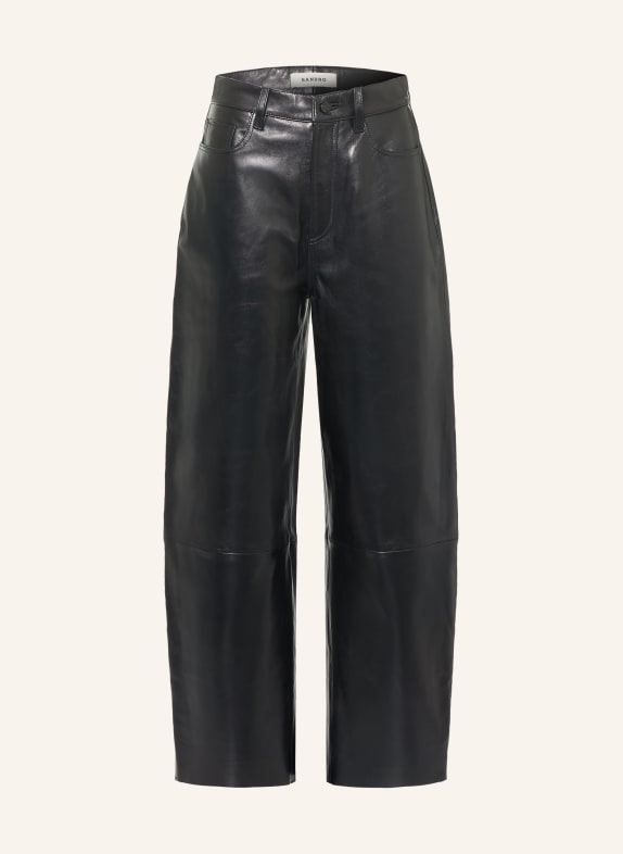 SANDRO Lederhose SCHWARZ