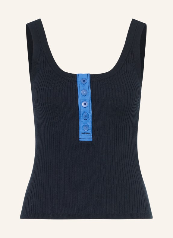 SANDRO Stricktop DUNKELBLAU / BLAU