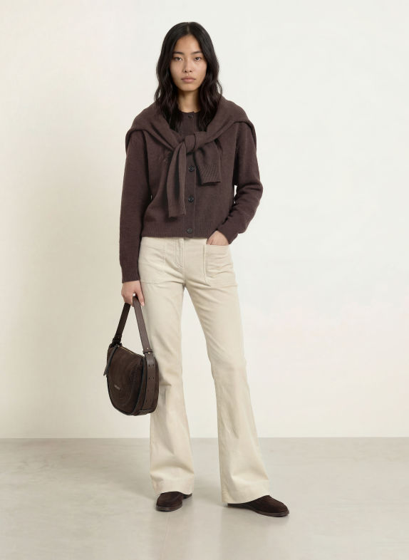 Marc O'Polo Strickjacke DUNKELBRAUN