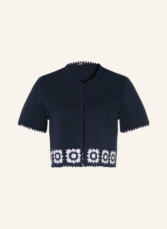 maje Strickjacke DUNKELBLAU / WEISS