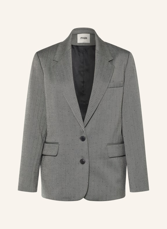 maje Blazer mit Schmucksteinen GRAU