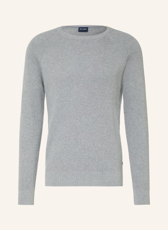 OLYMP Schurwoll-Pullover Level Five body fit GRAU