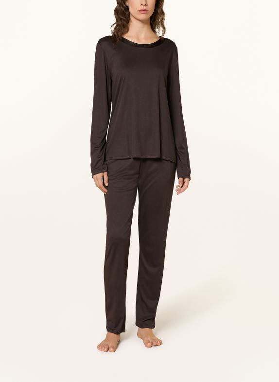 HANRO Slaapbroek GRAND CENTRAL MARRON FONCÉ