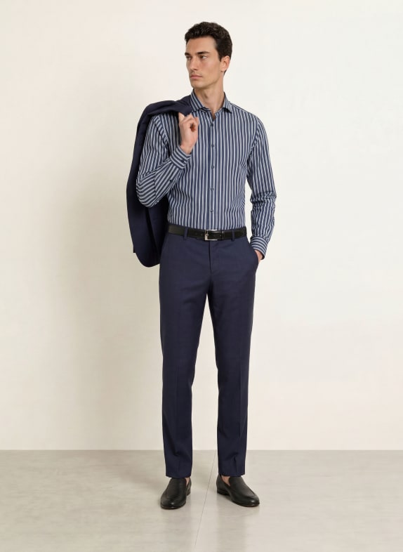 OLYMP Hemd Luxor modern fit DUNKELBLAU / KHAKI / WEISS