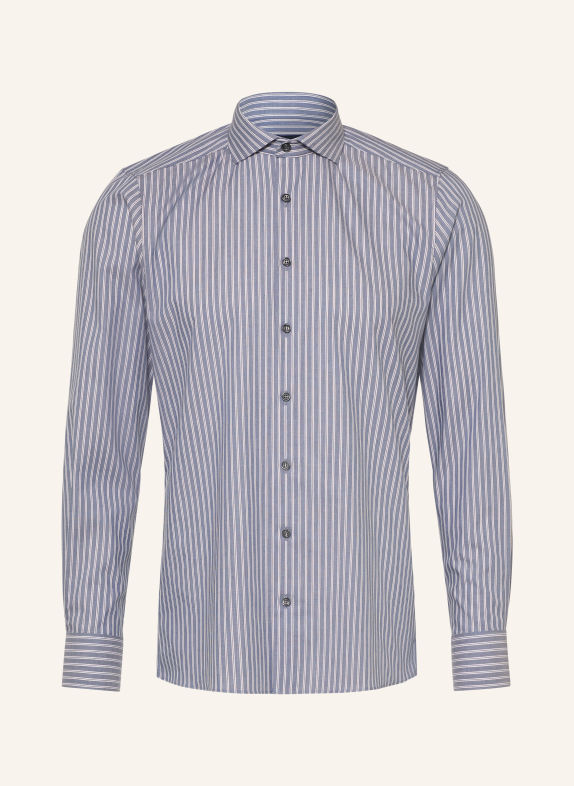OLYMP Chemise Level Five coupe ajustée BLEU FONCÉ / BLANC