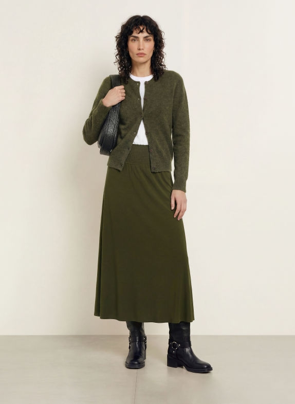 SAMSØE  SAMSØE Cardigan NOR with alpaca DARK GREEN