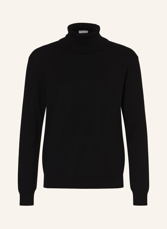 BRUNELLO CUCINELLI Rollkragenpullover aus Cashmere SCHWARZ