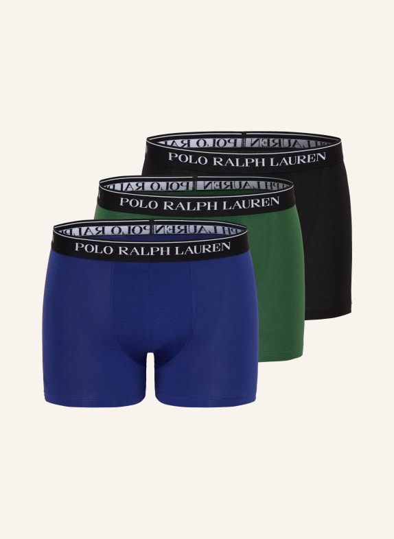 POLO RALPH LAUREN 3-pack of boxer shorts BLUE / GREEN / BLACK