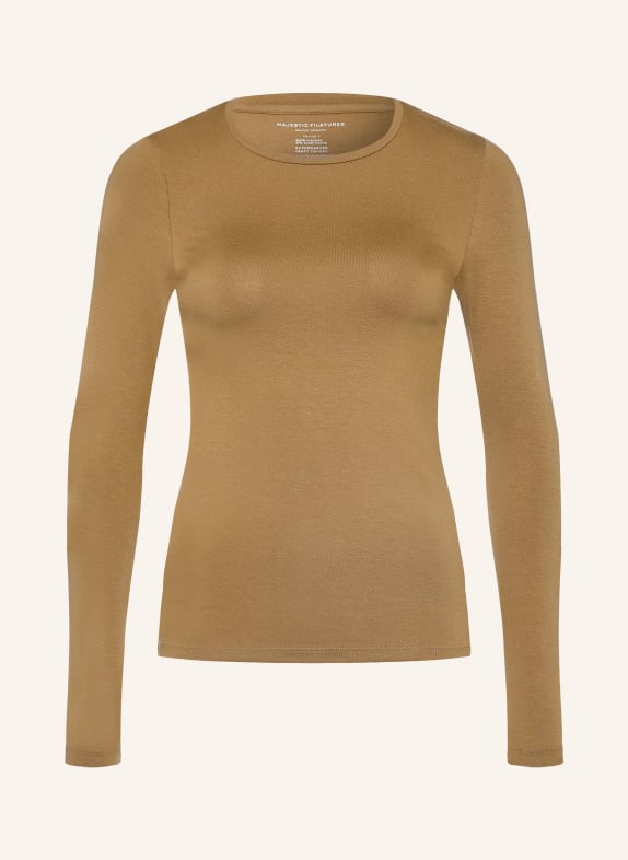 MAJESTIC FILATURES Long sleeve shirt CAMEL