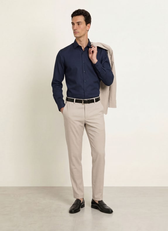 OLYMP Jerseyhemd Level Five 24/Seven body fit DUNKELBLAU