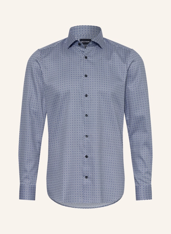 OLYMP Jerseyhemd Level Five 24/Seven body fit HELLBLAU / DUNKELBLAU / WEISS