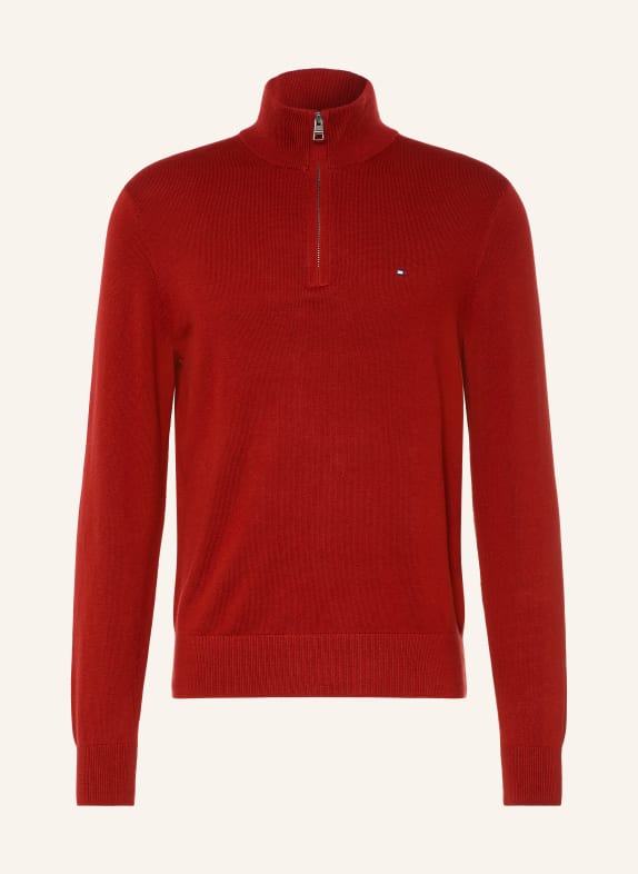 TOMMY HILFIGER Half-zip sweater RED
