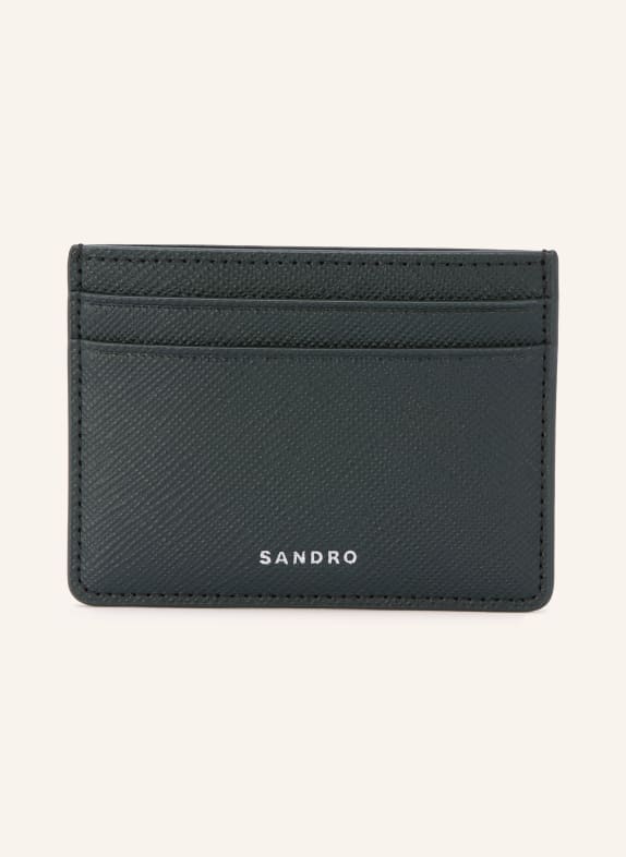 SANDRO Saffiano-Kartenetui DUNKELGRAU