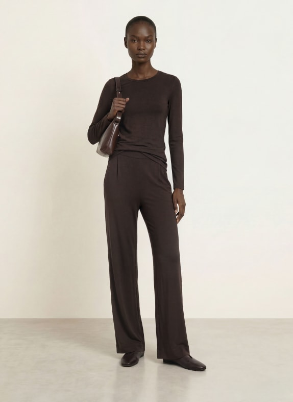 MAJESTIC FILATURES broek MARRON FONCÉ