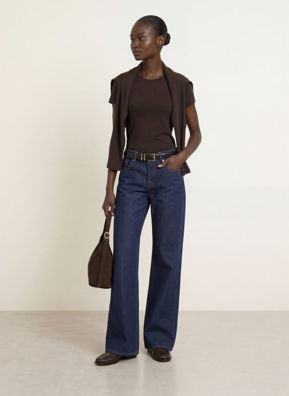 MAJESTIC FILATURES T-shirt MARRON FONCÉ