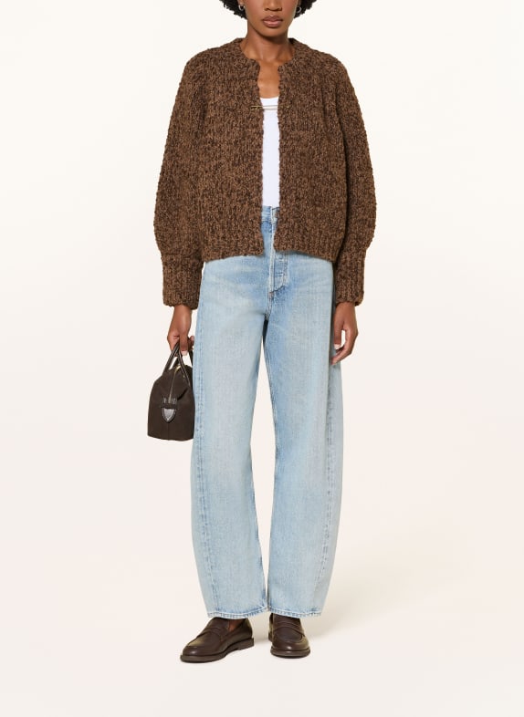 by Aylin Koenig Gebreide hoes CONNIE van alpaca MARRON FONCÉ / BRUIN