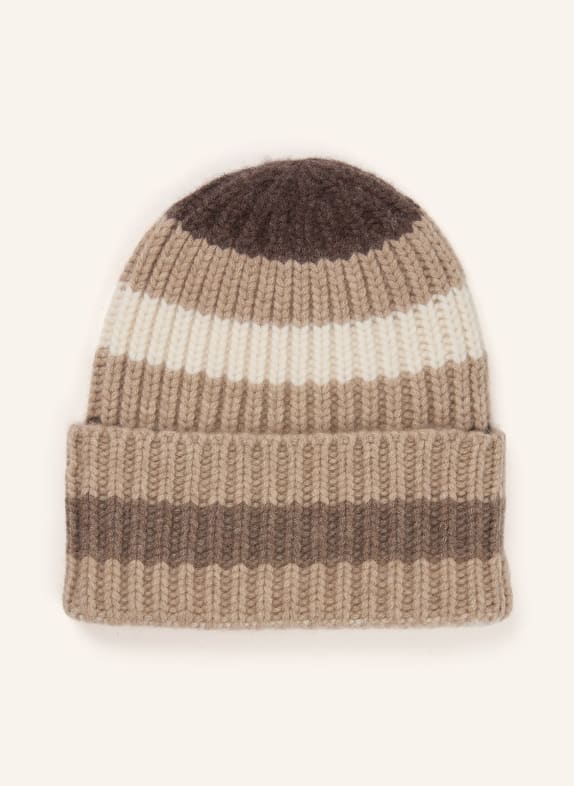 HURRAY Cashmere beanie SAILOR MULTI BEIGE / CREAM / TAUPE