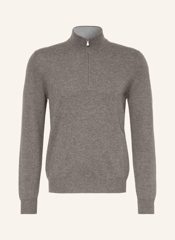 GRAN SASSO Half-zip sweater TAUPE
