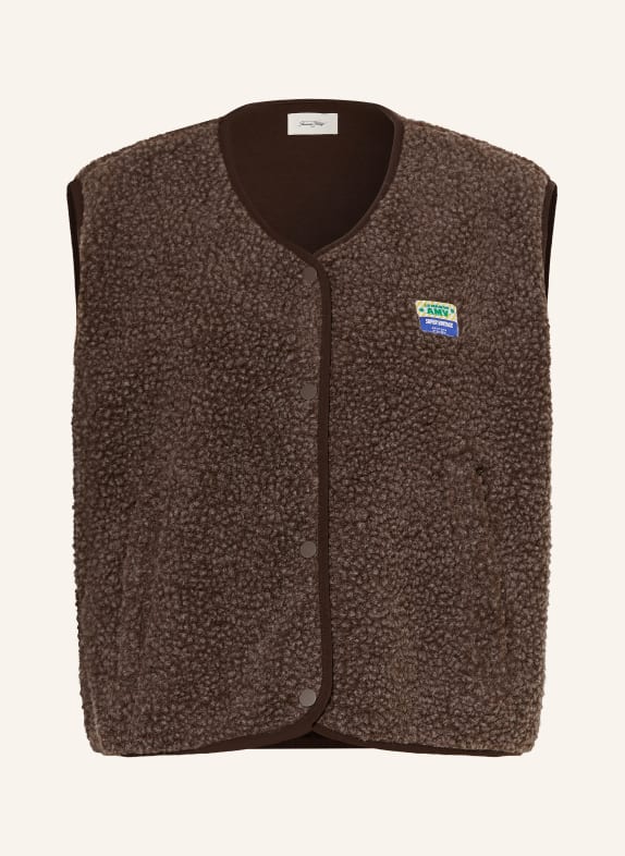 American Vintage Vestă din blană de teddy MARO ÎNCHIS