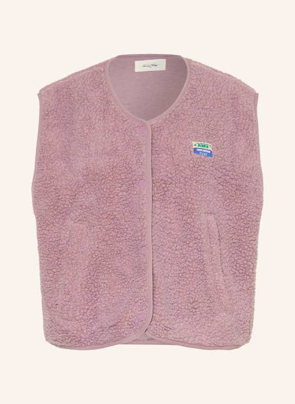 American Vintage Gilet en fourrure synthétique VIEUX ROSE