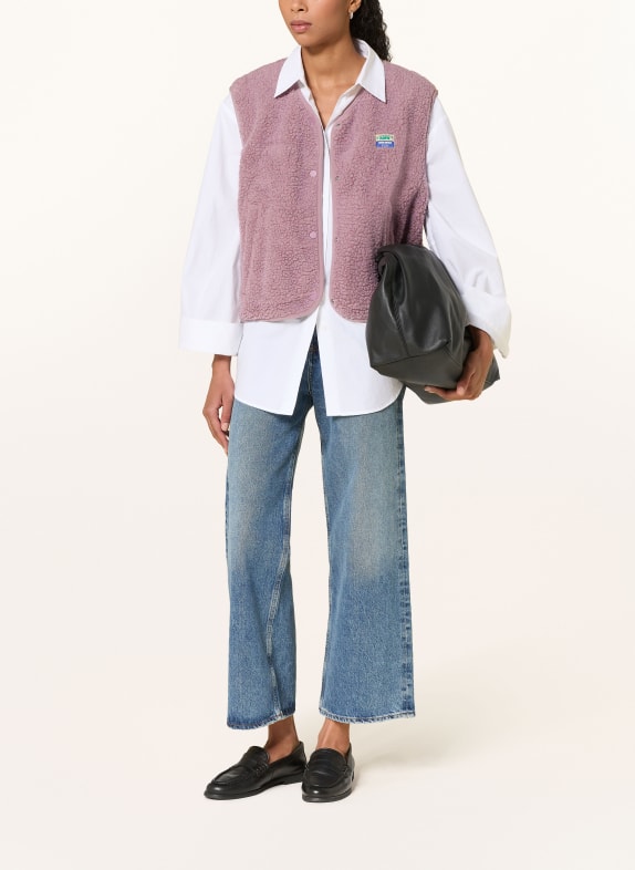 American Vintage Gilet en fourrure synthétique VIEUX ROSE