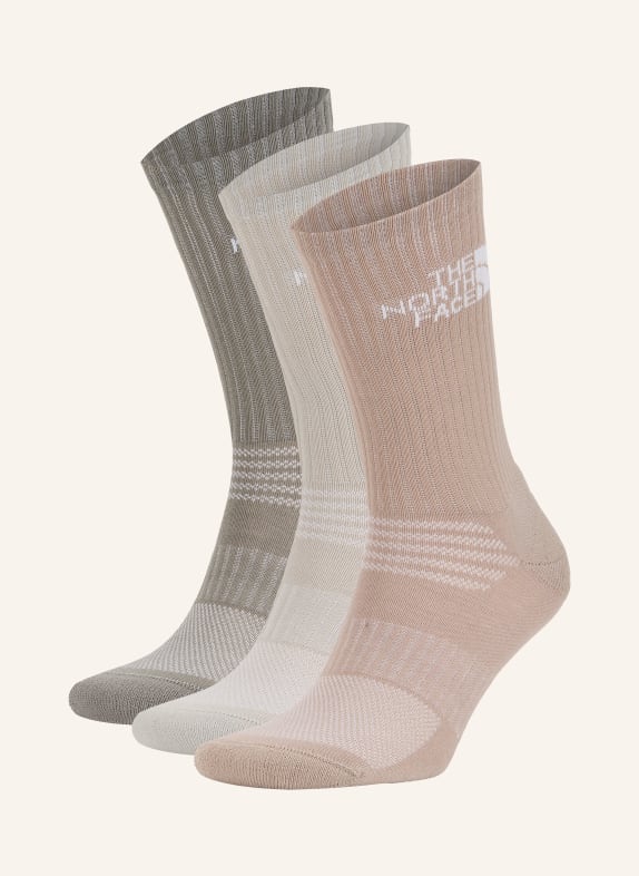 THE NORTH FACE 3-pack sportsockor MULTI SPORT CUSH CREW BEIGE / LJUSGRÅ / GRÅ