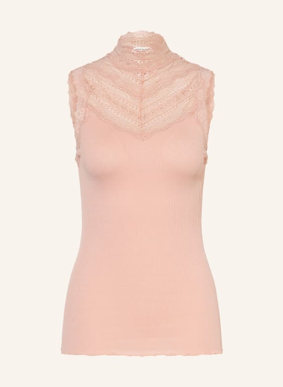 rosemunde Seidentop mit Spitze ROSÉ