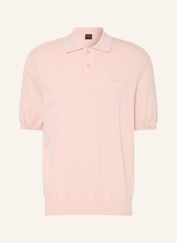BOSS Polo en maille ASAC ROSE CLAIR