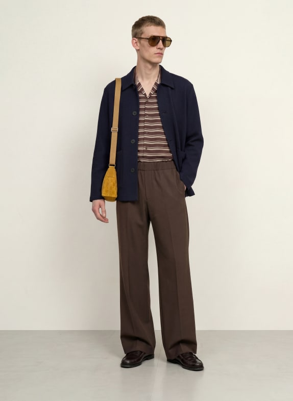 SANDRO Jerseyhose Straight Fit BRAUN