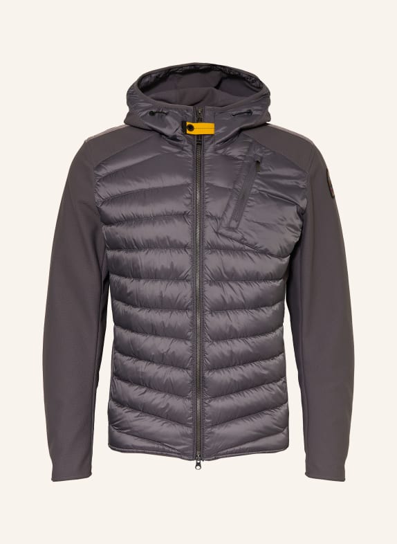 PARAJUMPERS Prošívaná bunda NOLAN ŠEDÁ