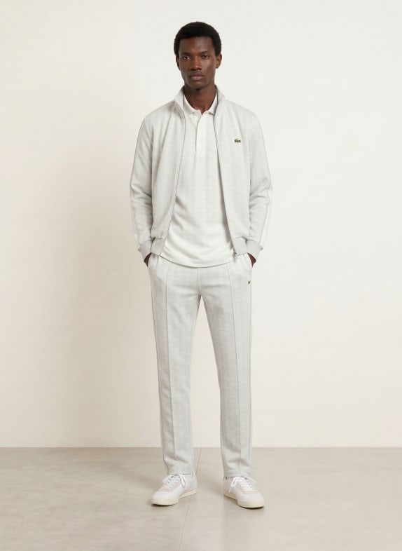 LACOSTE Trainingsbroek WIT / LICHTGRIJS