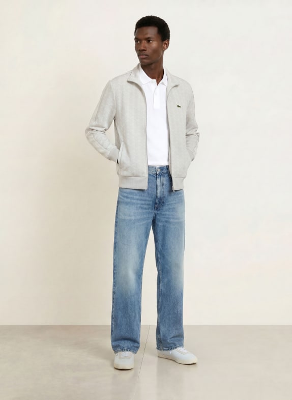 LACOSTE trainingsjack WIT / LICHTGRIJS