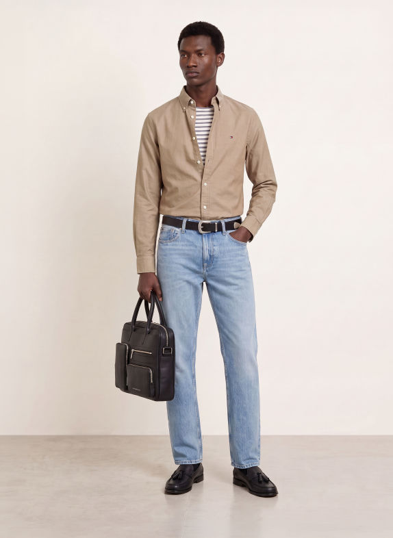 TOMMY HILFIGER Oxfordskjorte Regular Fit BEIGE