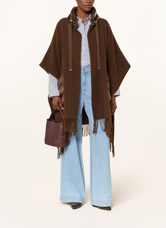 HERNO Dons cape MARRON FONCÉ