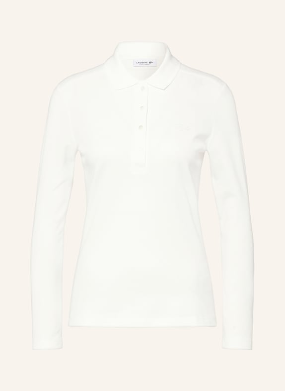 LACOSTE piqué polo shirt WHITE