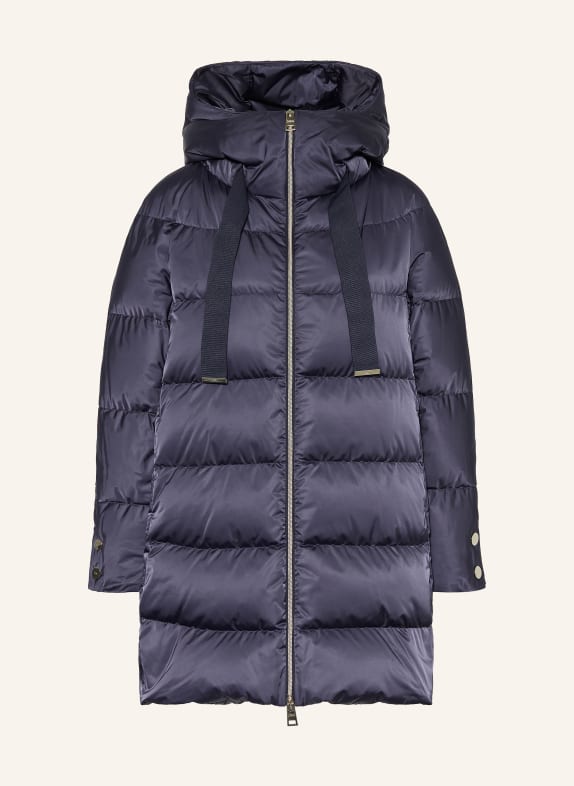 HERNO manteau en duvet BLEU FONCÉ