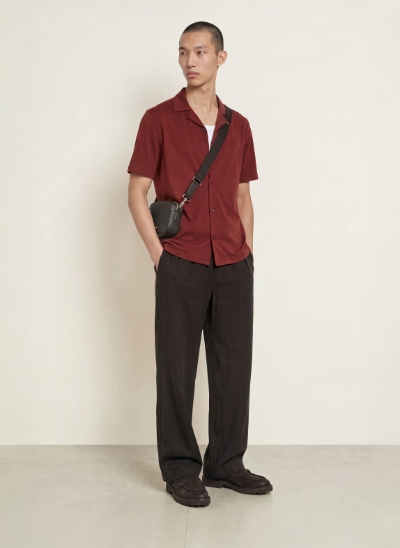 ALLSAINTS Resorthemd HUDSON Relaxed Fit DONKERROOD
