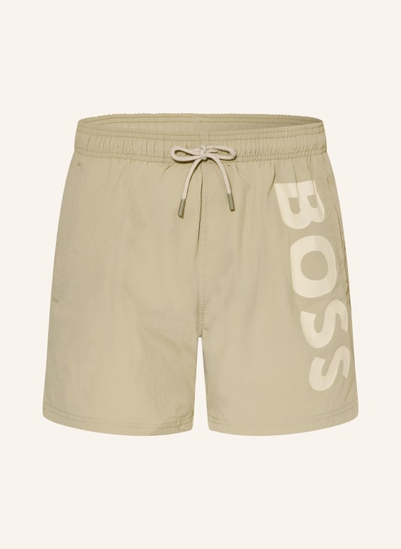 BOSS Badeshorts OCTOPUS OLIV / BEIGE