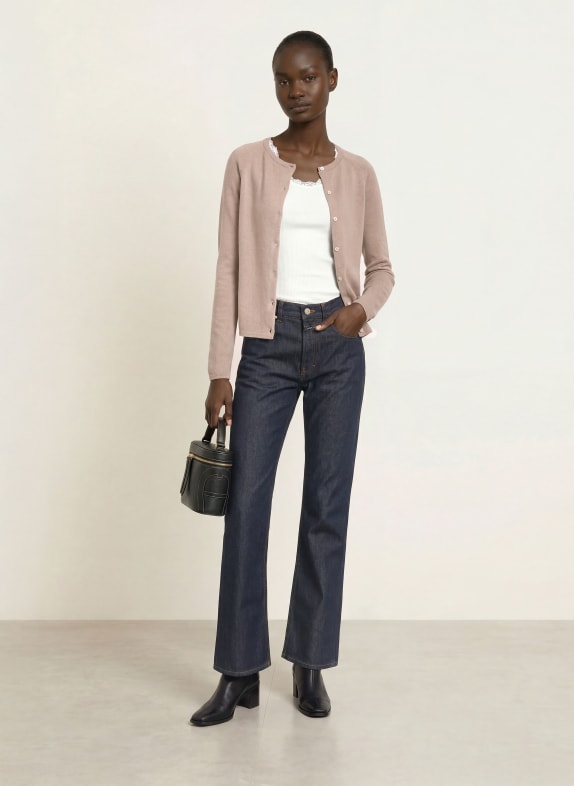 rosemunde Gebreid vest LAICA met kasjmier BEIGE