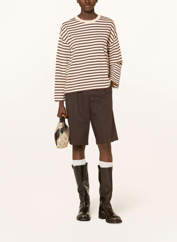 ARMEDANGELS Sweatshirt FRANKAA MAARLEN DUNKELBRAUN / CREME