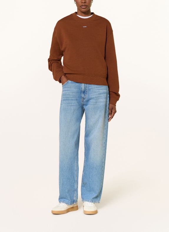 HUGO Sweatshirt DELESSA BRUIN / WIT