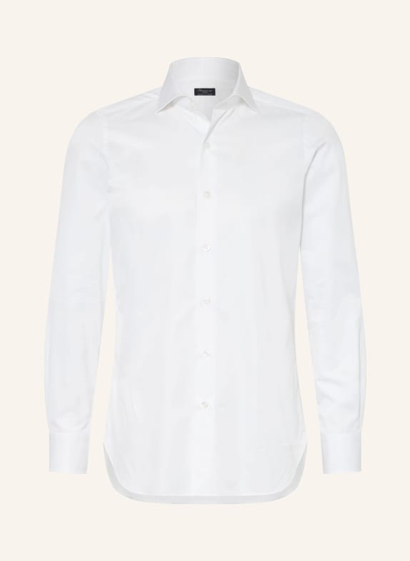 FINAMORE 1925 Shirt NAPOLI TRAVELLER Regular Classic Fit WHITE