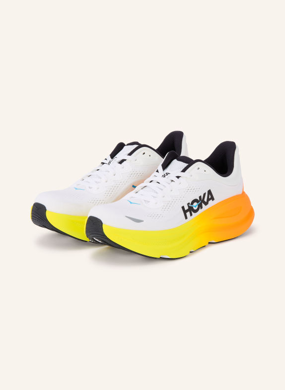 HOKA BONDI 9 running shoes WHITE / BLUE / BLACK