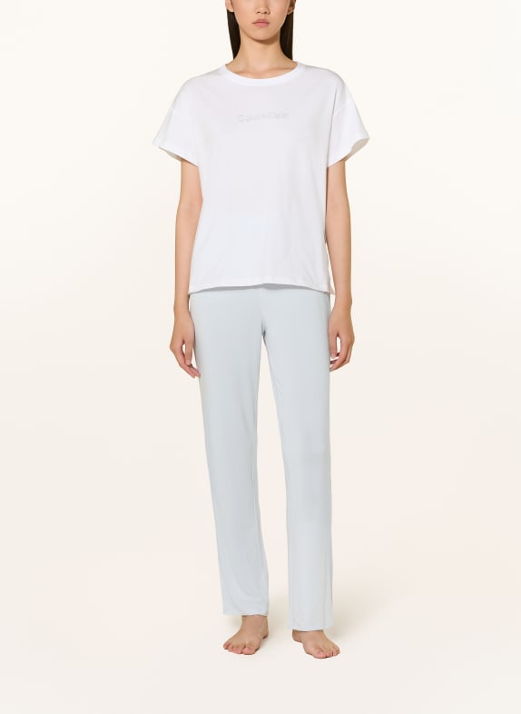 Calvin Klein Slaapbroek ULTRA SOFT MODAL LICHTBLAUW / WIT