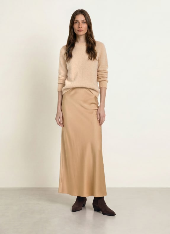 Juvia Satijnen rok FINA BEIGE