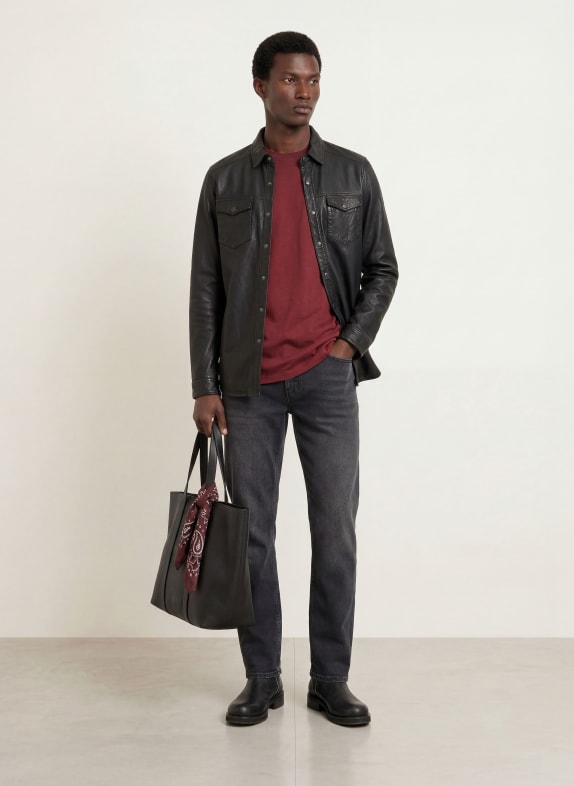 ALLSAINTS T-shirt BRACE MÖRKRÖD