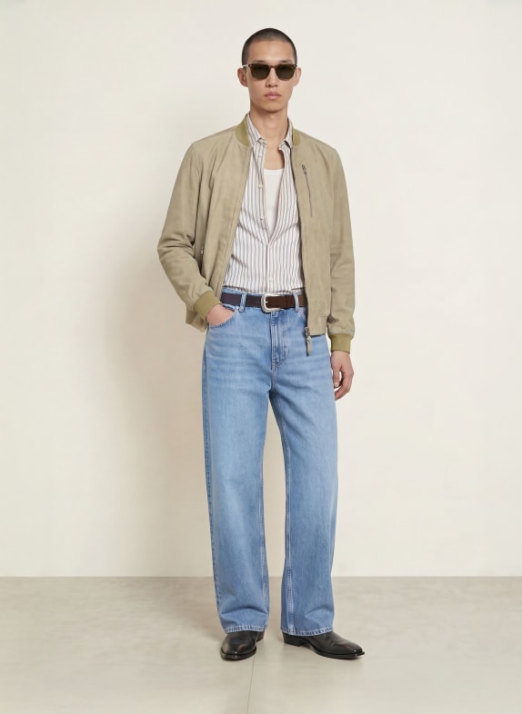 ALLSAINTS Leren jas KEMBLE LICHTBRUIN