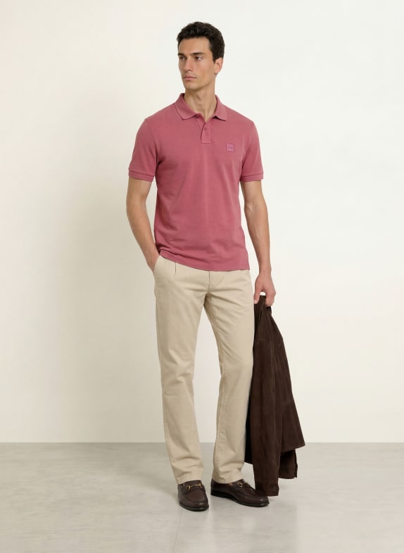 BOSS Tricou polo din jersey PASSENGER ROȘU