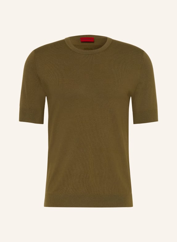 HUGO Strickshirt SAN CARL OLIV