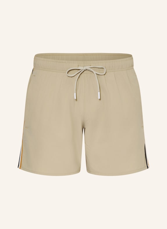 BOSS Swim shorts ICONIC LIGHT GREEN / CAMEL / WHITE